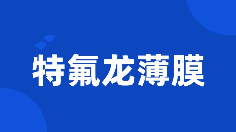 特氟龙薄膜