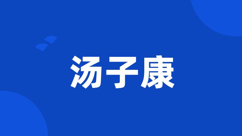 汤子康