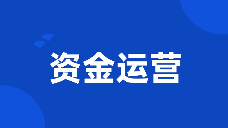 资金运营