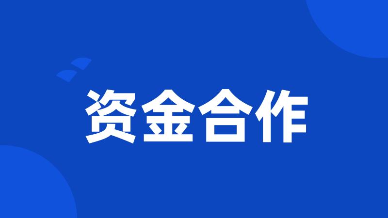 资金合作