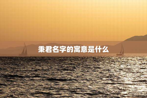 秉君名字的寓意是什么