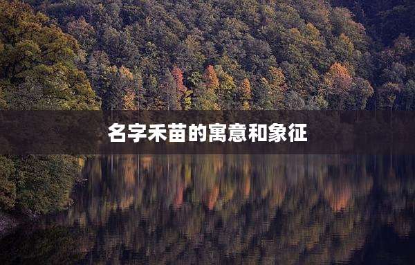 名字禾苗的寓意和象征