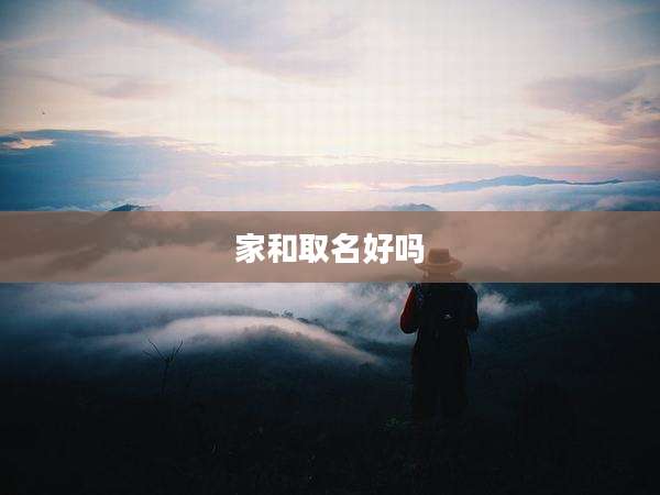家和取名好吗