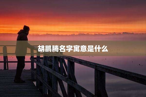 胡鹏腾名字寓意是什么