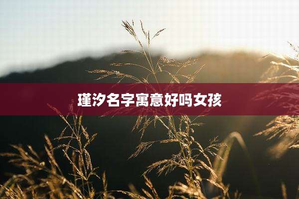 瑾汐名字寓意好吗女孩