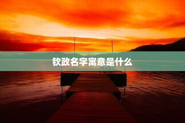 钦政名字寓意是什么