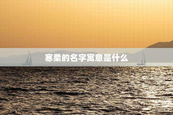 寒柔的名字寓意是什么
