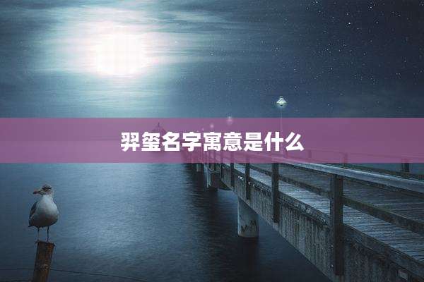 羿玺名字寓意是什么