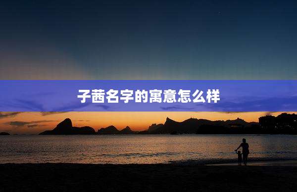 子茜名字的寓意怎么样