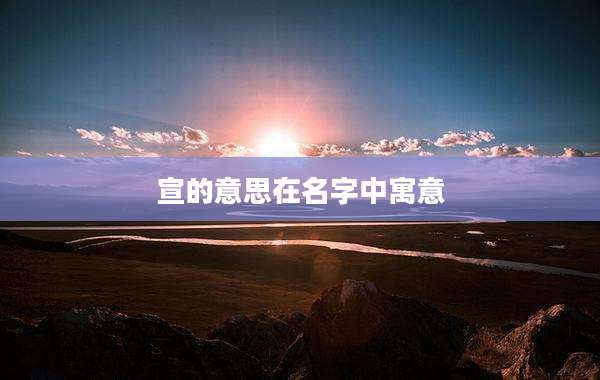 宣的意思在名字中寓意