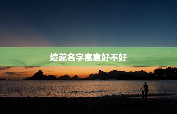 煊蕊名字寓意好不好