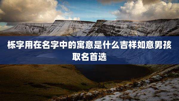 栎字用在名字中的寓意是什么吉祥如意男孩取名首选