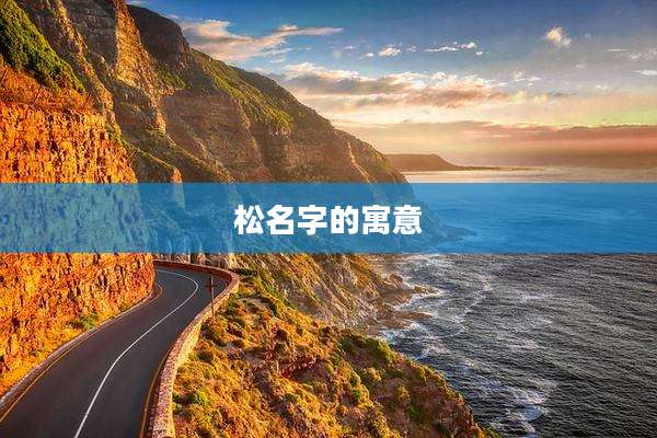 松名字的寓意