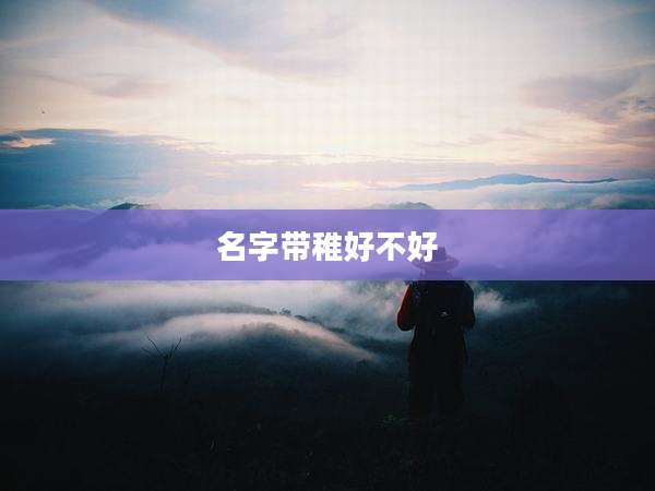 名字带稚好不好