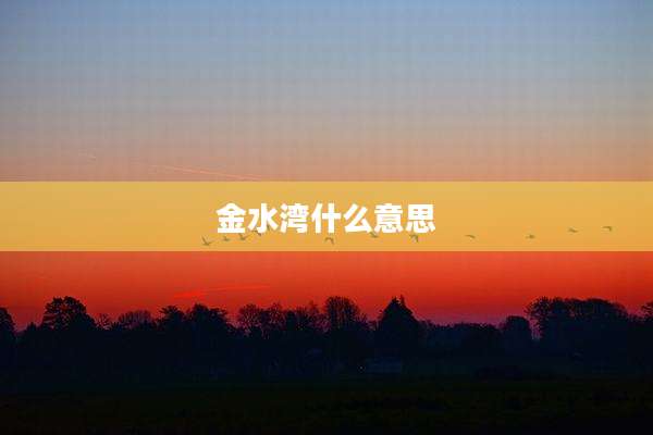 金水湾什么意思