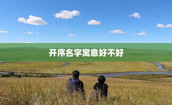 开序名字寓意好不好