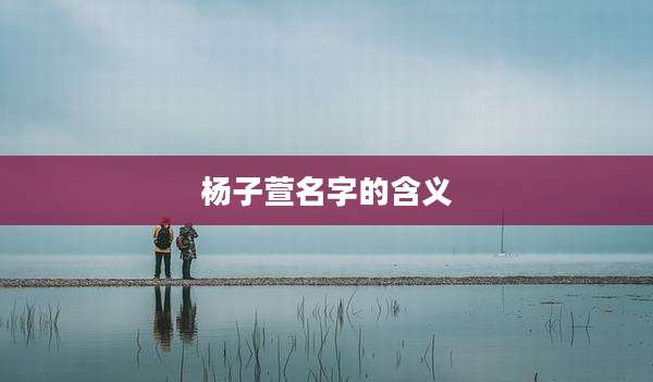 杨子萱名字的含义
