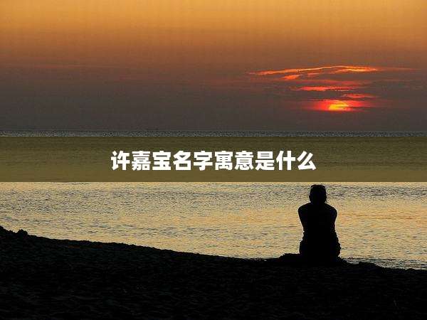 许嘉宝名字寓意是什么