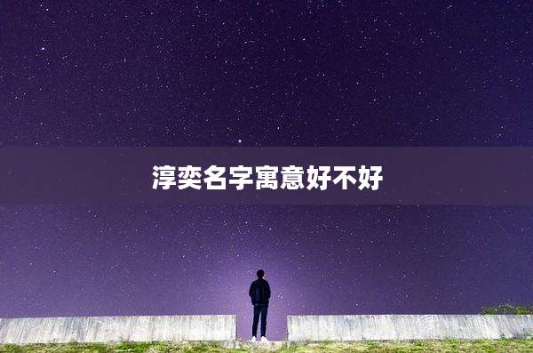 淳奕名字寓意好不好
