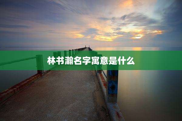 林书瀚名字寓意是什么