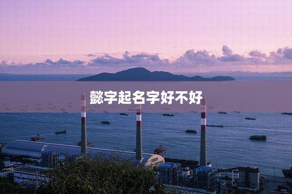 懿字起名字好不好