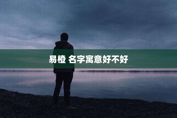 易橙 名字寓意好不好