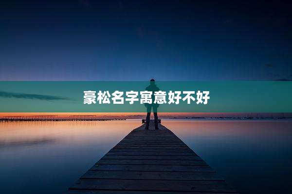 豪松名字寓意好不好