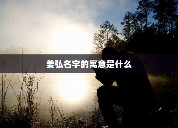 姜弘名字的寓意是什么