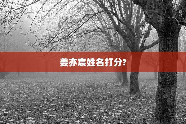 姜亦宸姓名打分?