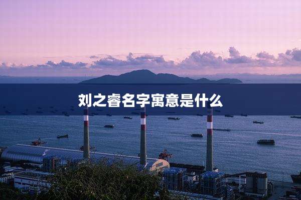 刘之睿名字寓意是什么