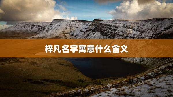 梓凡名字寓意什么含义