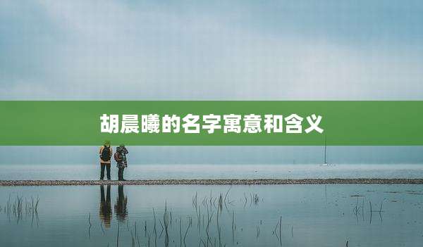 胡晨曦的名字寓意和含义