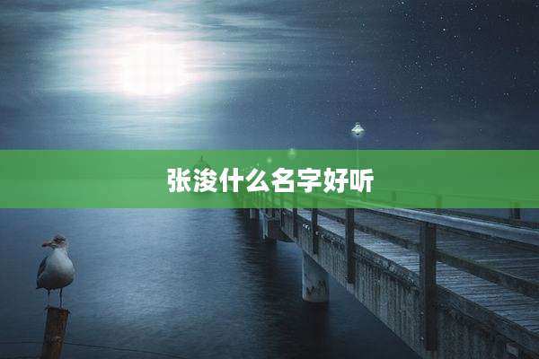张浚什么名字好听