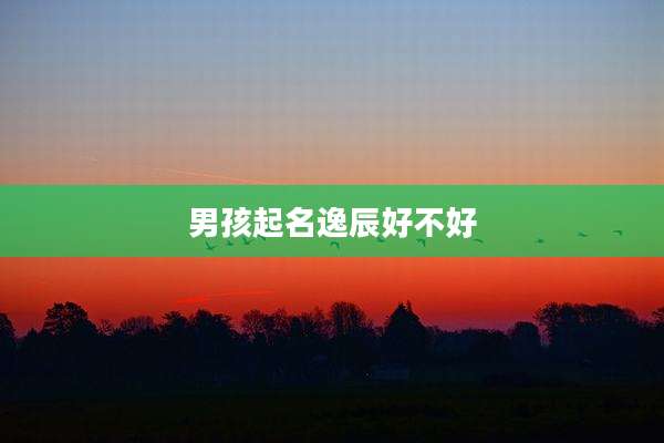 男孩起名逸辰好不好