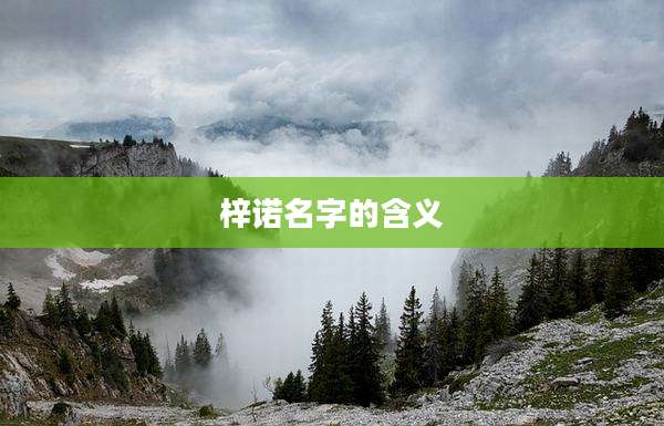 梓诺名字的含义