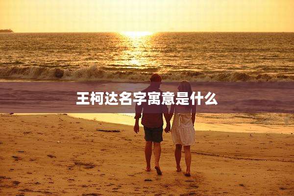 王柯达名字寓意是什么