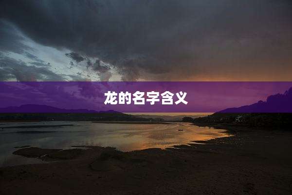 龙的名字含义