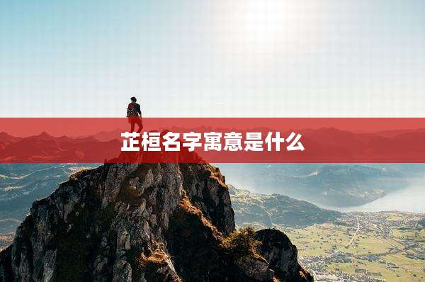 芷桓名字寓意是什么