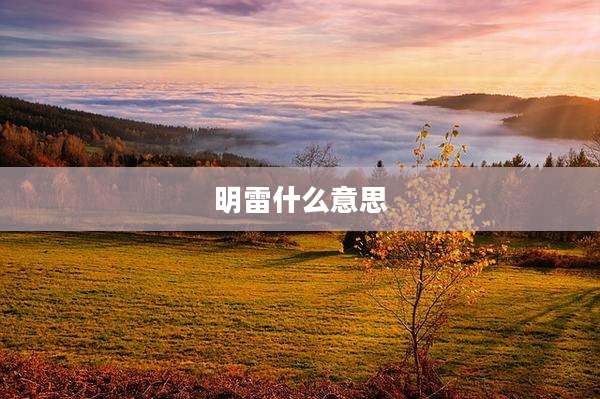 明雷什么意思