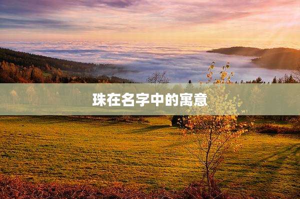 珠在名字中的寓意