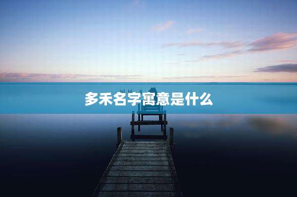 多禾名字寓意是什么