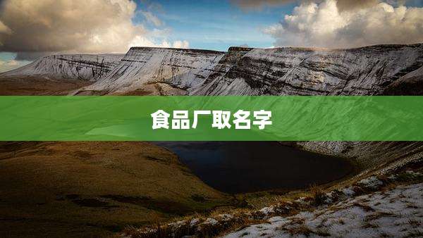 食品厂取名字