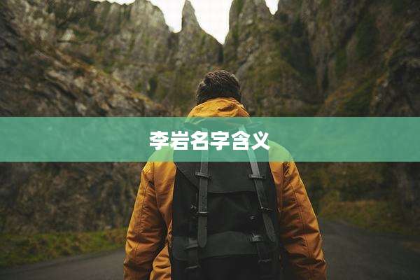 李岩名字含义