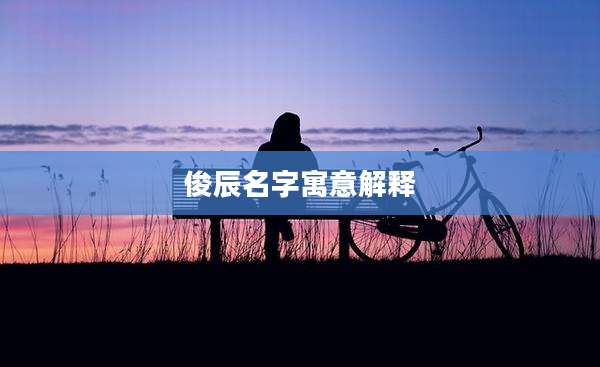 俊辰名字寓意解释