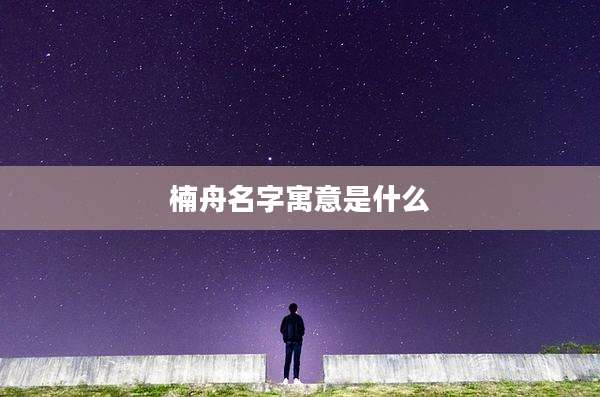 楠舟名字寓意是什么