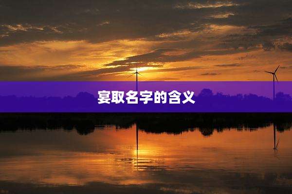 宴取名字的含义