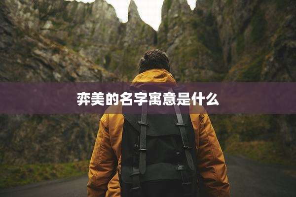 弈美的名字寓意是什么