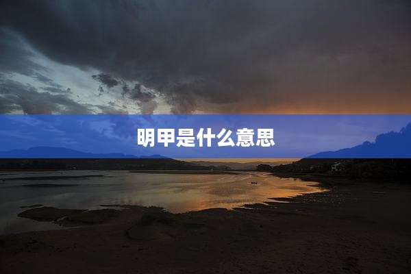 明甲是什么意思