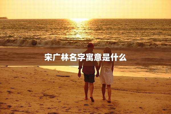 宋广林名字寓意是什么
