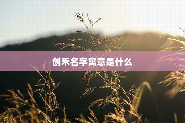 创禾名字寓意是什么